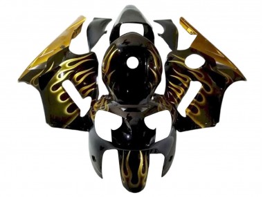 Carene Moto Kawasaki ZX12R 2000-2001 - Nero Lucido Oro Fiamma