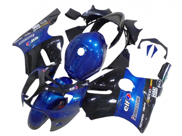 Carene Moto Kawasaki ZX12R 2000-2001 - Blu Nero Lucido Elf Bridgestone