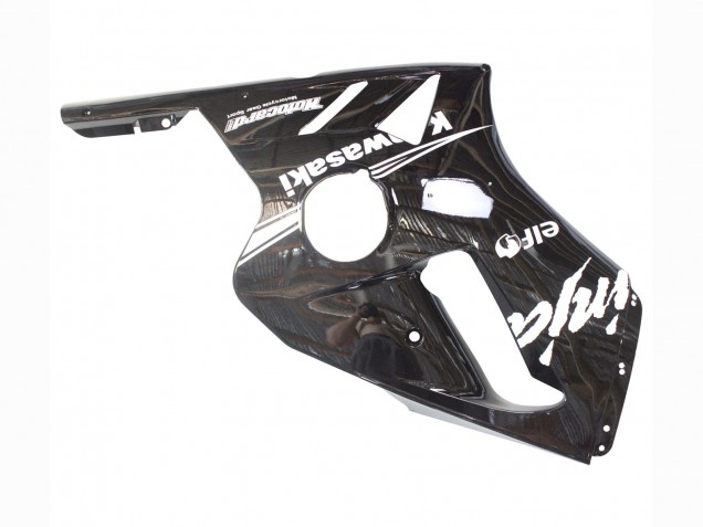 Carene Moto Kawasaki ZX12R 2000-2001 - Nero Lucido Bianco Elf Nevicare