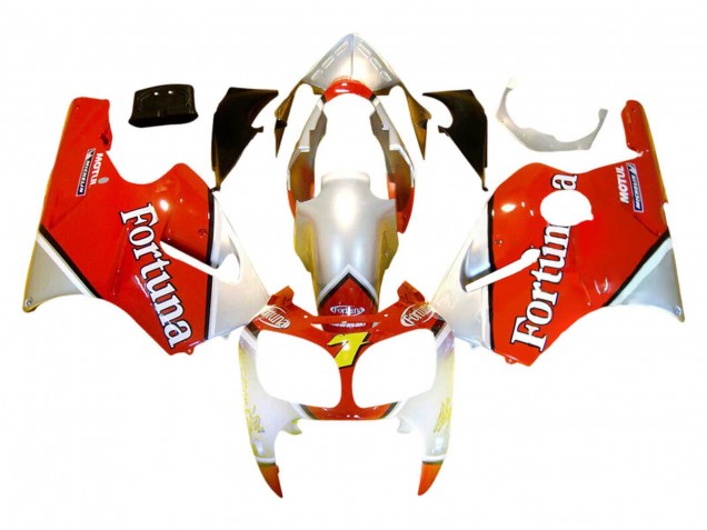 Carene Moto Kawasaki ZX12R 2000-2001 - Argento Rosso Fortuna Motul 7
