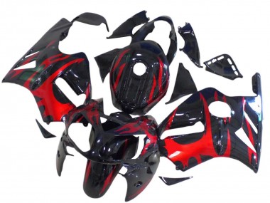 Carene Moto Kawasaki ZX12R 2000-2001 - Nero Lucido Rosso