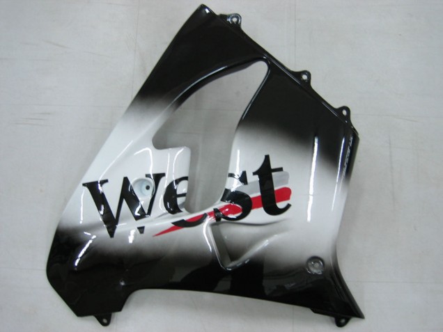 Carene Moto Kawasaki ZX9R 2000-2001 - Nero Lucido Bianco West