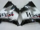 Carene Moto Kawasaki ZX9R 2000-2001 - Nero Lucido Bianco West