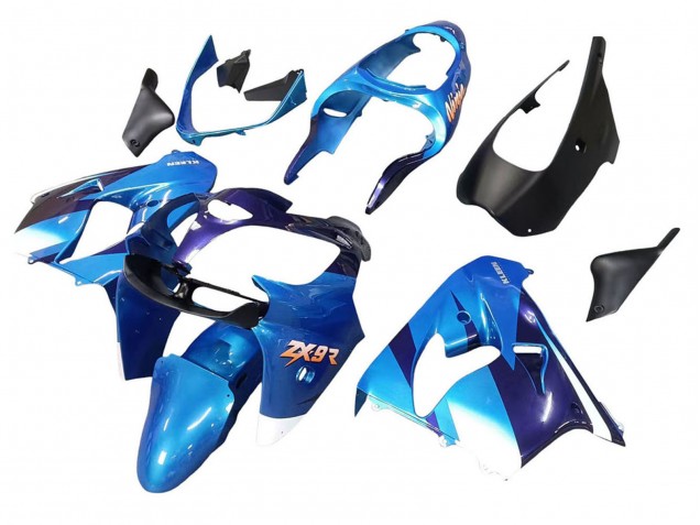 Carene Moto Kawasaki ZX9R 2000-2001 - Blu Nero