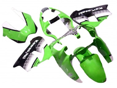 Carene Moto Kawasaki ZX9R 2000-2001 - Verde Bianco Nero