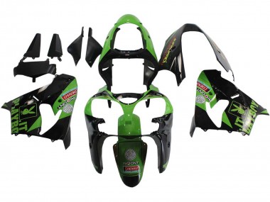 Carene Moto Kawasaki ZX9R 2000-2001 - Verde Nero Playboy DENSO