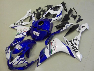 Carene Moto Yamaha YZF R1 2007-2008 - Bianco Blu Becker Motul