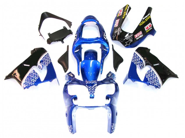 Carene Moto Kawasaki ZX9R 2000-2001 - Blu Bianco Nero