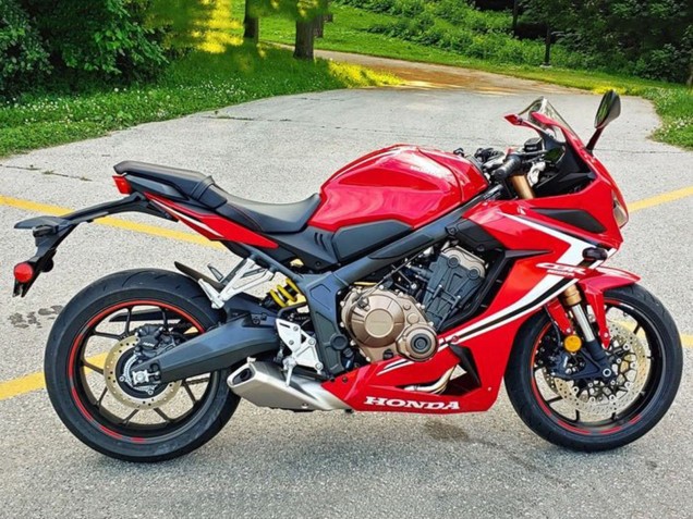 Carena Moto Honda CBR650R 2019-2020 - Rosso Bianco Nero Banda