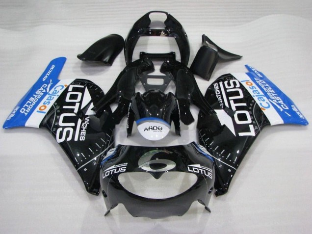 Carene Moto Aprilia RS250 1995-1997 - Nero Lucido Bianco Blu Lotus