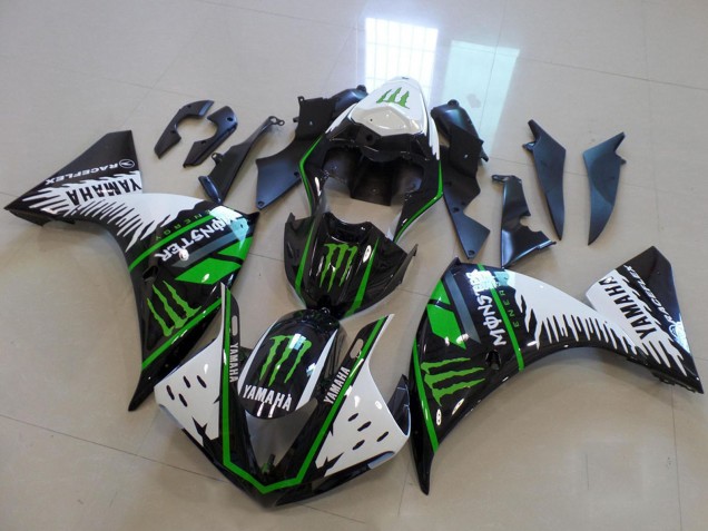Carene Moto Yamaha YZF R1 2009-2011 - Bianco Blu Nero Verde Mostro