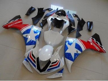 Carene Moto Yamaha YZF R1 2009-2011 - Bianco Blu Rosso Nero Ducati Stella Stile