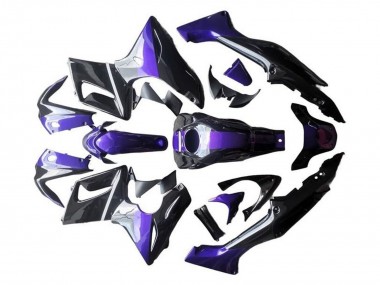 Carene Moto Honda CBR125R 2002-2006 - Argento Viola Nero Lucido