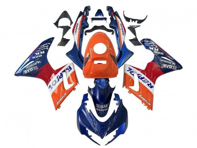 Carene Moto Honda CBR125R 2002-2006 - Arancia Bianco Rosso Blu Repsol