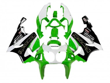 Carene Moto Kawasaki ZX7R 1996-2003 - Bianco Verde Nero Oro Silkolene Dunlop