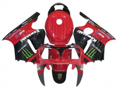 Carene Moto Kawasaki ZX12R 2000-2001 - Rosso Nero Verde Mostro