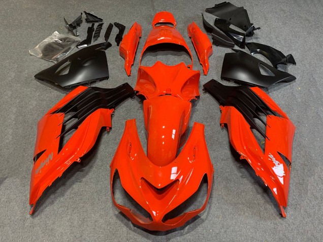Carene Moto Kawasaki ZX14R ZZR1400 2006-2011 - Rosso Nero Opaco