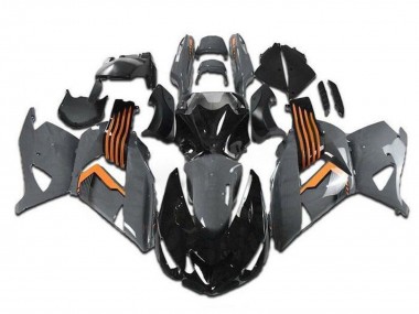 Carene Moto Kawasaki ZX14R ZZR1400 2006-2011 - Grigio Arancia Nero