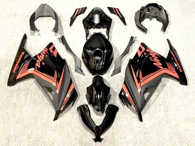 Carene Moto Kawasaki EX300 2013-2017 - Nero Lucido Arancia