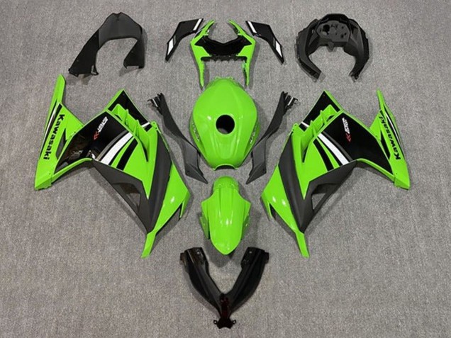 Carena Moto Kawasaki EX300 2013-2017 - Verde Bianco Nero Banda