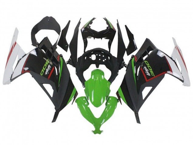Carene Moto Kawasaki EX300 2013-2017 - Bianco Rosso Verde Nero