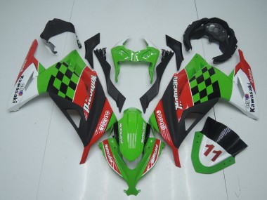 Carene Moto Kawasaki EX300 2013-2017 - Verde Bianco Rosso Nero Motocard