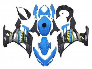 Carene Moto Kawasaki Ninja 400 2018-2024 - Blu Nero Giallo Grigio