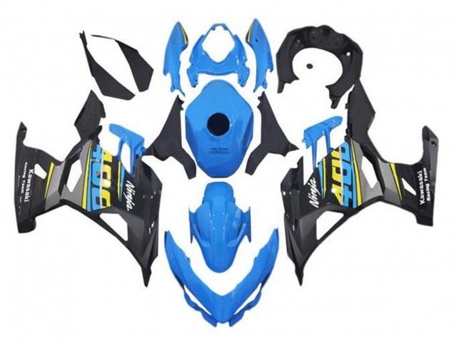 Carene Moto Kawasaki Ninja 400 2018-2024 - Blu Nero Giallo Grigio