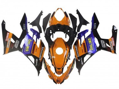 Carene Moto Kawasaki Ninja 400 2018-2024 - Arancia Nero Blu Giallo OHLINS