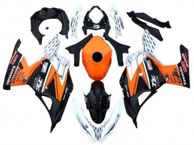 Carene Moto Kawasaki Ninja 400 2018-2024 - Arancia Bianco Nero