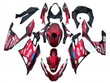 Carene Moto Kawasaki Ninja 400 2018-2024 - Rosso Blu Bianco Trick Star Bridgestone