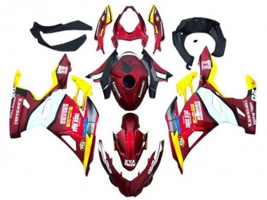 Carene Moto Kawasaki Ninja 400 2018-2024 - Rosso Giallo Bianco Blu Eva Corsa