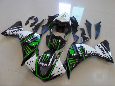 Carena Moto Yamaha YZF R1 2012-2014 - Bianco Nero Verde Mostro