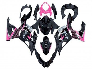 Carena Moto Kawasaki Ninja 400 2018-2024 - Nero Lucido Rosa Bianco