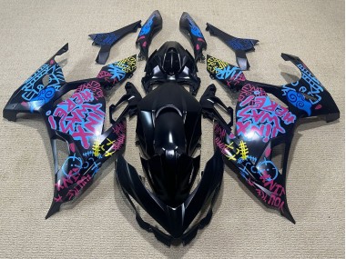 Carene Moto Kawasaki Ninja 400 2018-2024 - Nero Blu Jinx