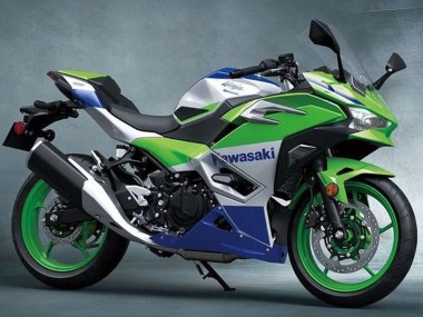 Carene Moto Kawasaki Ninja 500 EX500R 2024-2026 - Argento Verde Blu
