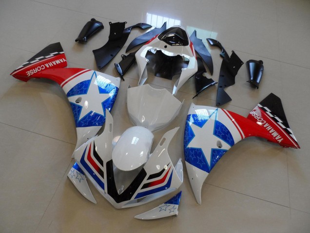 Carene Moto Yamaha YZF R1 2012-2014 - Bianco Blu Rosso Nero Stella