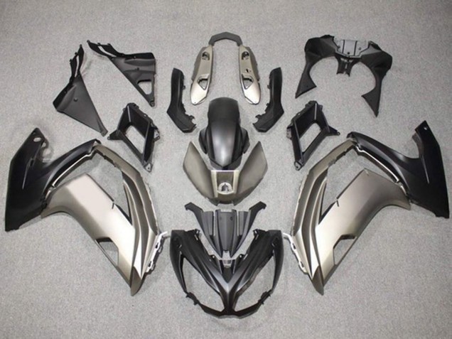 Carene Moto Kawasaki Ninja 650 EX650 2012-2016 - Argento Nero Opaco