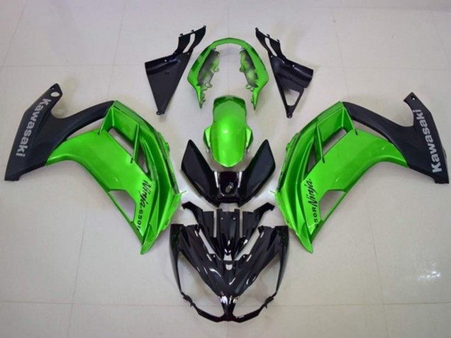Carene Moto Kawasaki Ninja 650 EX650 2012-2016 - Verde Nero Opaco