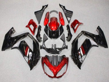 Carene Moto Kawasaki Ninja 650 EX650 2012-2016 - Rosso Nero Lucido