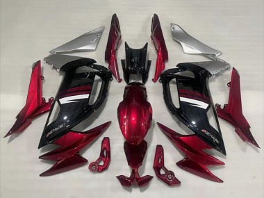 Carene Moto Kawasaki Ninja 650 EX650 2020-2024 - Rosso Argento Bianco Nero