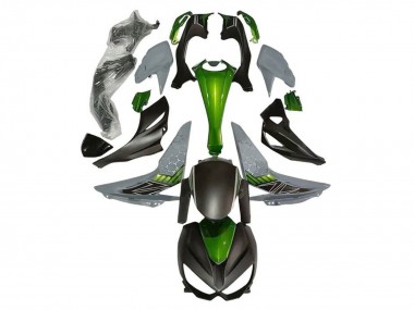 Carene Moto Kawasaki Z1000 2014-2019 - Verde Grigio Nero Opaco
