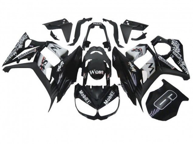Carene Moto Kawasaki Z1000SX 2010-2016 - Nero Lucido Bianco Mobil West