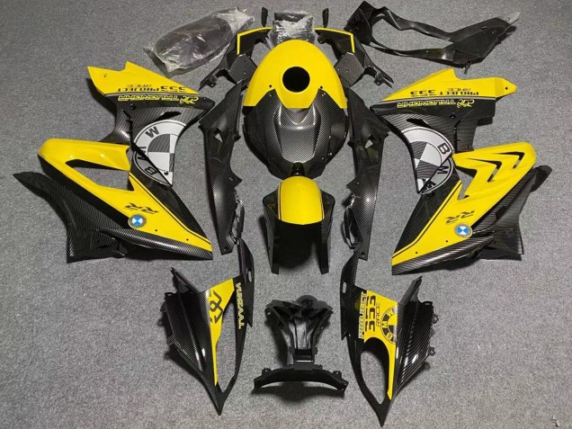 Carene Moto BMW S1000RR 2019-2022 - Giallo Falso Fibra di Carbonio