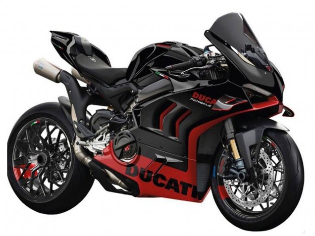 Carene Moto Ducati Panigale V4 V4S 2022-2024 - Nero Rosso