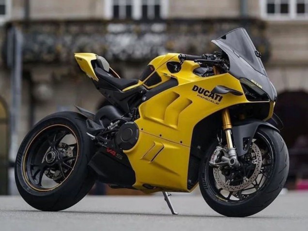 Carene Moto Ducati Panigale V4 V4S 2022-2024 - Giallo Nero