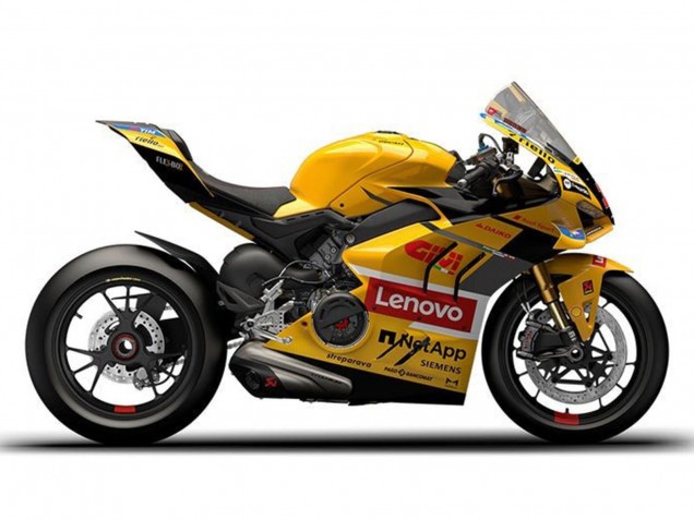 Carene Moto Ducati Panigale V4 V4S 2022-2024 - Giallo Rosso Lenovo