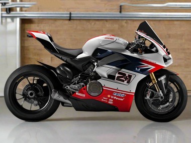 Carene Moto Ducati Panigale V4 V4S 2018-2019 - Argento Rosso Nero