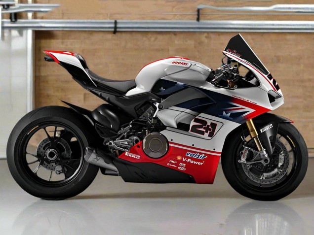 Carene Moto Ducati Panigale V4 V4S 2018-2019 - Argento Rosso Nero