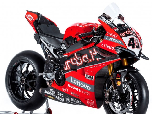 Carene Moto Ducati Panigale V4 V4S 2018-2019 - Rosso Nero Bianco Aruba
